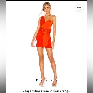Jasper Mini Dress in Red Orange